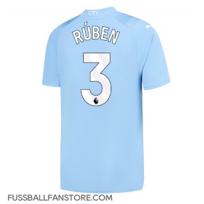 Manchester City Ruben Dias #3 Replik Heimtrikot 2023-24 Kurzarm